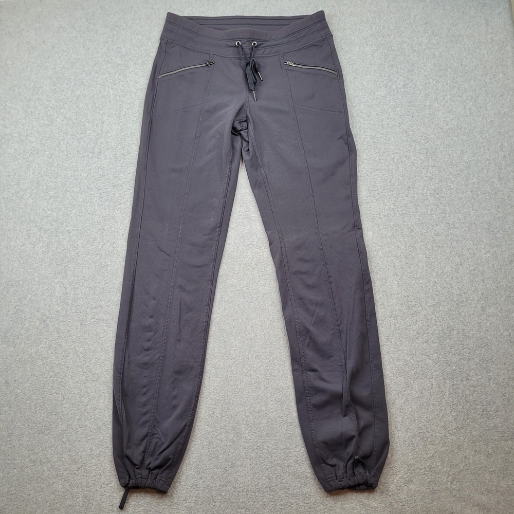 Athleta Metro Slouch Pants Womens Small Gray Zipper Pockets Drawstring 138449